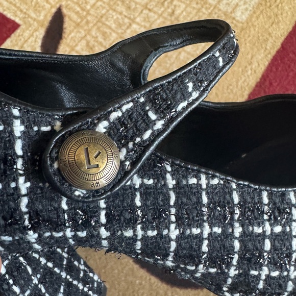 Larroude Black and White Checkered Flats - Picture 5 of 5